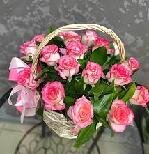 Цветочная композиция из Розы в корзине #REPLACE_PRED# Багаевской